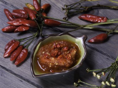 Hot spicy chili pepper sauce