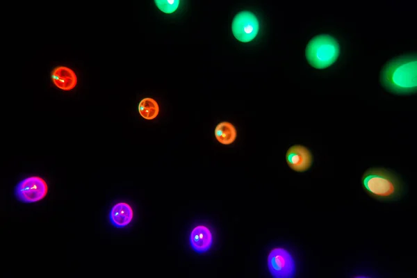 Luces Led Rgb Colores Sobre Fondo Negro Matriz Led Con — Foto de Stock