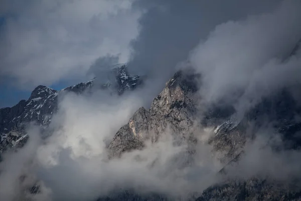 Impressionante Atmosfera Fine Estate Autunno Alla Catena Montuosa Delle Alpi — Foto Stock