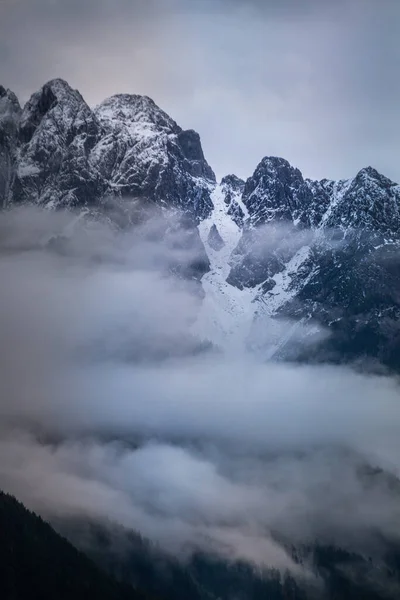 Impressionante Atmosfera Fine Estate Autunno Alla Catena Montuosa Delle Alpi — Foto Stock