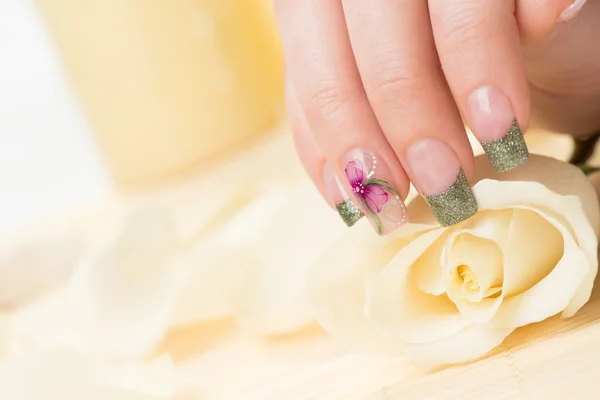 Nizza manicure donna manicure Foto Stock Royalty Free