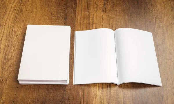 Empty and white Booklets — Stock Photo, Image