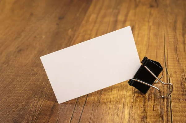 Business card on table — Stock Photo, Image