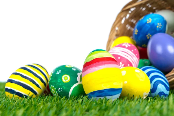 Basket of easter eggs — Stock Photo, Image