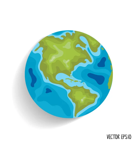 Terra Colorida. Ilustração vetorial . — Vetor de Stock