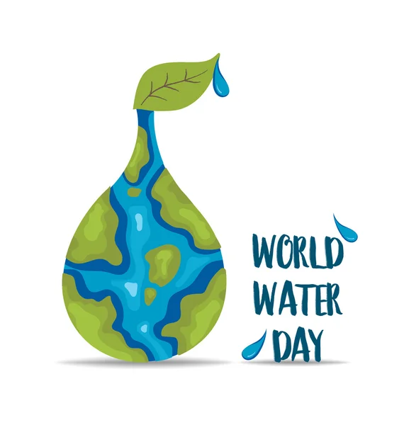 Wereld water dag. Vectorillustratie. — Stockvector