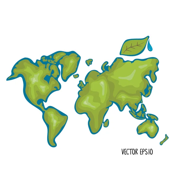 Mapa del mundo. ilustración vectorial. — Archivo Imágenes Vectoriales