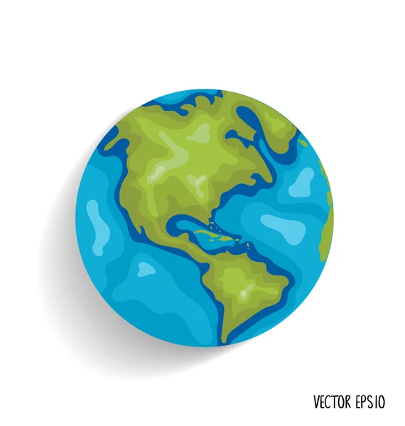 Färgglada jorden. Vektorillustration. — Stock vektor