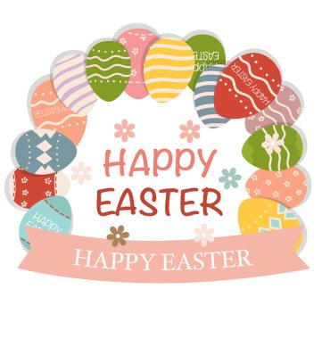 Paskalya yumurtaları ile kart