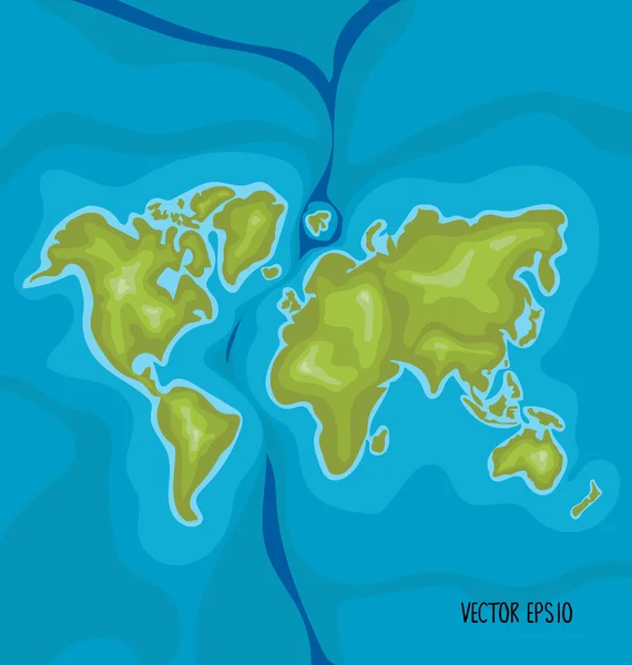 Карта мира. Векторная миграция . — стоковый вектор