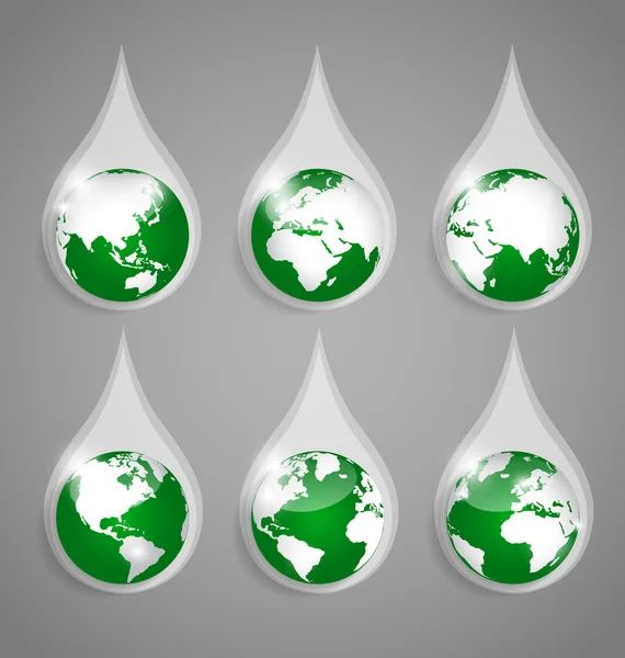 Concepto del Día Mundial del Agua con gota de agua hecha por globo. Vector il — Vector de stock