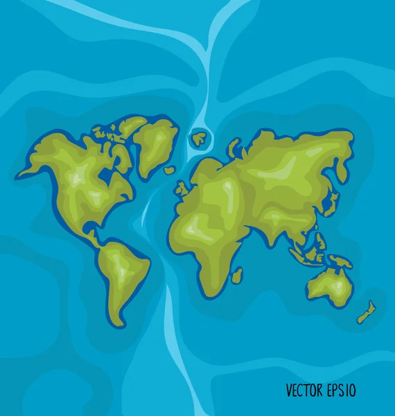 World Map. Vector illustration. — Stock Vector