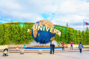 Osaka, Japonya - 1 Aralık 2015: Universal Studios Japonya (Usj). 