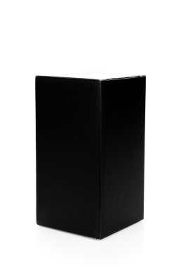 beyaz zemin üzerine siyah kutu