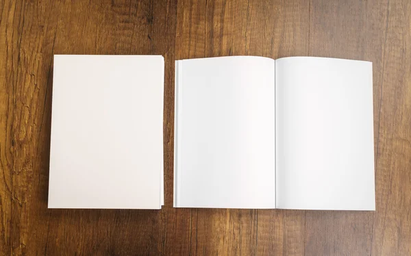 Boş ve beyaz kitapçıklar — Stok fotoğraf