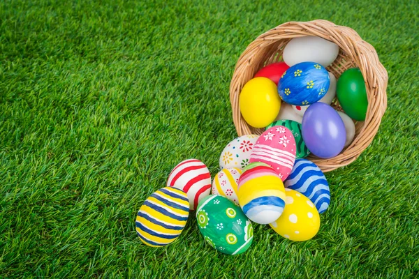 Easter eggs on Grass — Stock Photo, Image