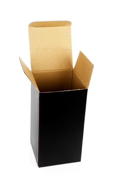 Black box on a white background — Stock Photo, Image