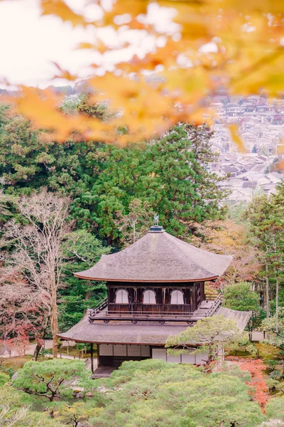 Ginkakuji chrám - Kjóto, Japonsko (filtrováno obraz zpracován vint — Stock fotografie