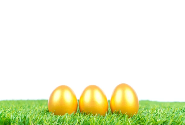Gold easter eggs — Stock Photo, Image