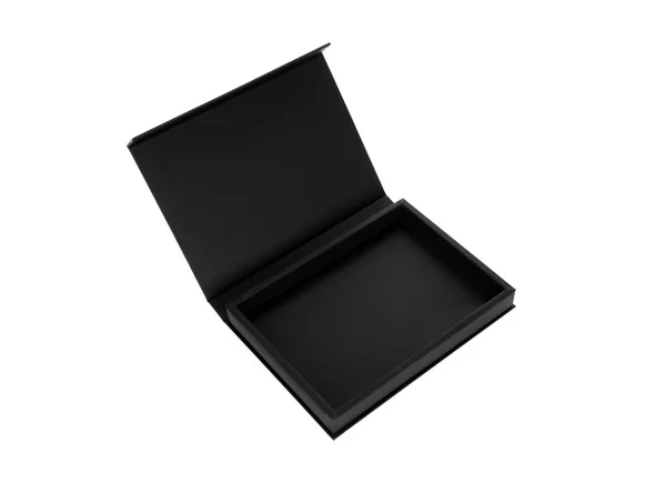 Μαύρο κουτί σε λευκό φόντο — Φωτογραφία Αρχείου