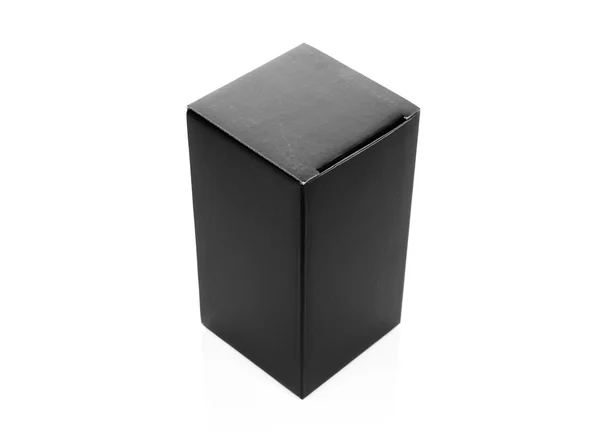 Black box on a white background — Stock Photo, Image