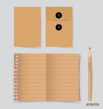 Kağıt, katalog, dergi, kitap alay. Vektör çizim.