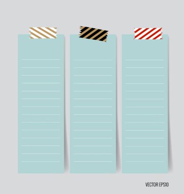 koleksiyon çeşitli Not kağıtları, mesajınız için hazır. vecto