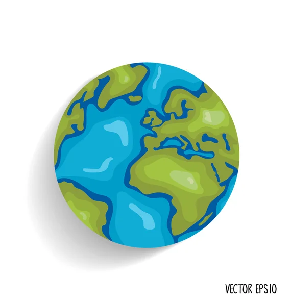 カラフルな地球。ベクトル図. — ストックベクタ