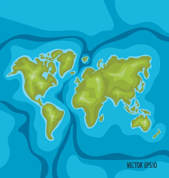 World Map. Vector illustration. — Stock Vector