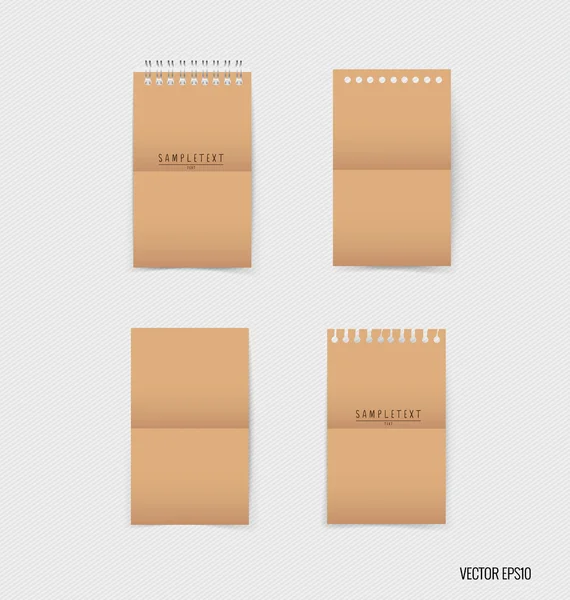 Papier, catalogus, tijdschriften, boeken mock up. Vectorillustratie. — Stockvector