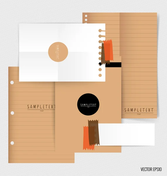 Papier, catalogue, magazines, maquette de livre. Illustration vectorielle . — Image vectorielle