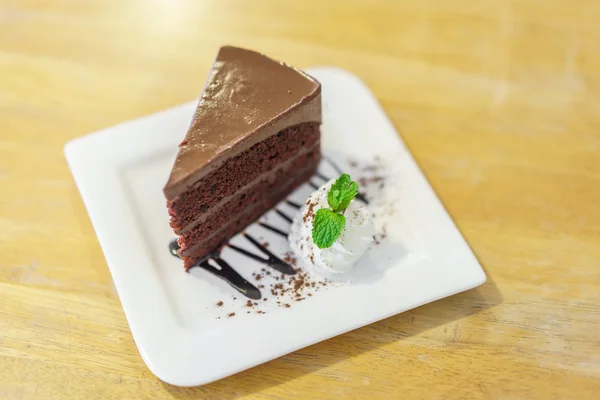 Bolo de lava de chocolate — Fotografia de Stock