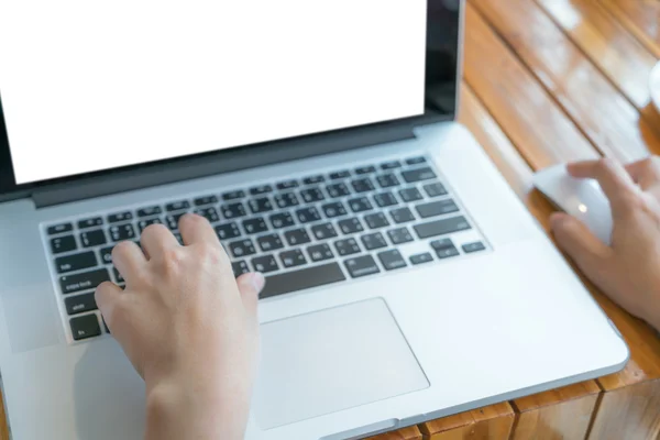 Business woman typing — Stock Photo, Image