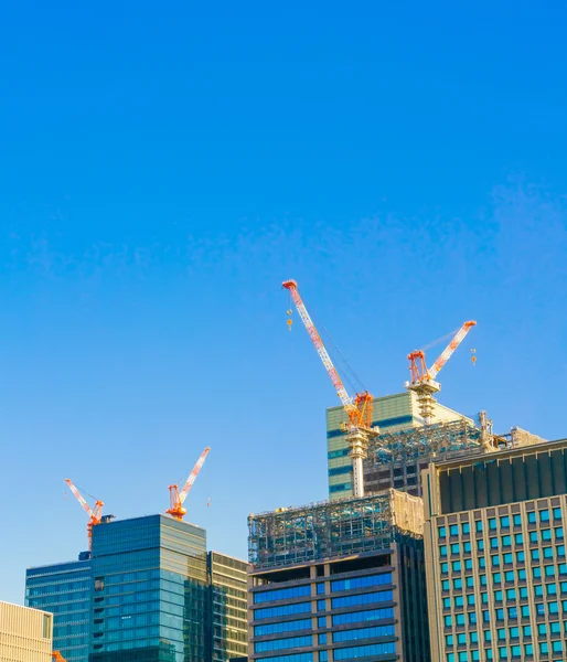 Kräne und Baustelle — Stockfoto