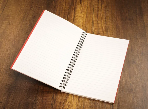 Note book on a wooden desk — Stock Photo, Image