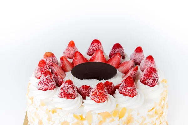 Glass tårta med jordgubbar — Stockfoto