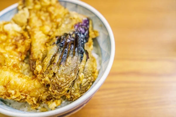 Tempura bowl on table — Stock Photo, Image