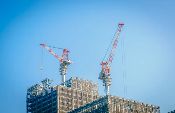 Kräne und Baustelle — Stockfoto