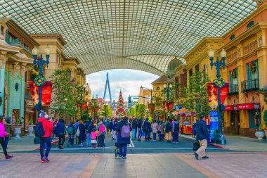 Osaka, Japonya - 1 Aralık 2015: Universal Studios Japonya (Usj). 