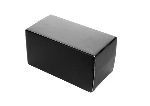 Caixa preta em um fundo branco — Fotografia de Stock