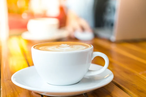 Kaffe latte art — Stockfoto