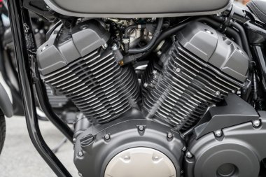 Vintage motosiklet yakın çekim