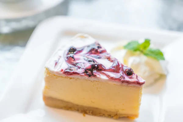 Fetta di dolce Cheesecake — Foto Stock