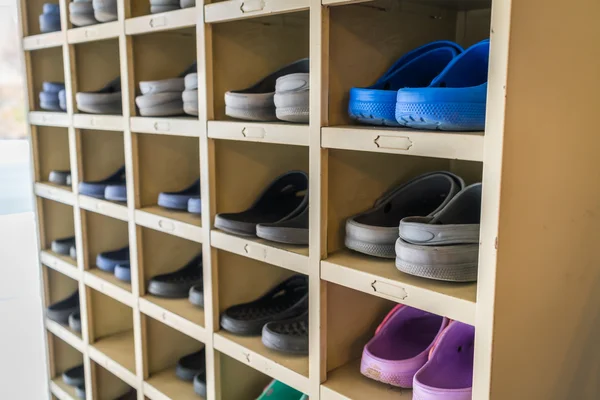 Shoes on a shelf — Stock Photo, Image