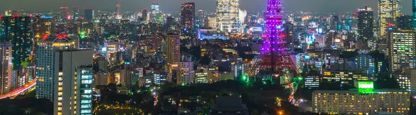 TÓQUIO - NOVEMBRO 26: Tóquio ilumina o horizonte em NOVEMBRO — Fotografia de Stock