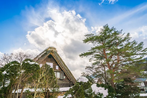 Maisons dans les montagnes d'hiver — Photo