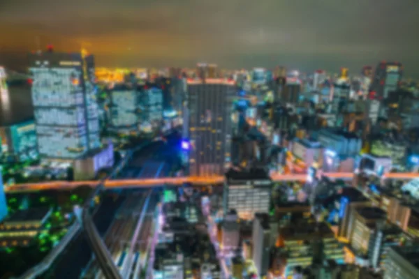 Abstrakt sløring Aerial view bokeh lys, Tokyo by, Japan - Stock-foto