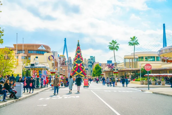 日本大阪-2015 年 12 月 1 日︰ 环球影城日本 (Usj). — 图库照片