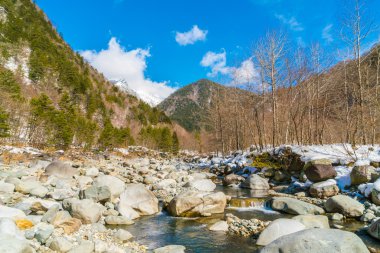 Açık onsen, Japonya, yüksek çözünürlüklü görüntüleri