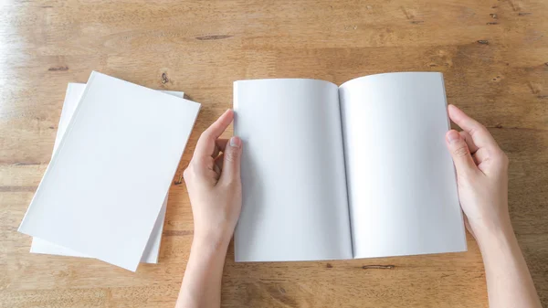 Empty and white Booklets — Stock Photo, Image